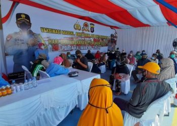 Polres Kotim Dukung Vaksinasi TNI Polri 1 Juta Orang