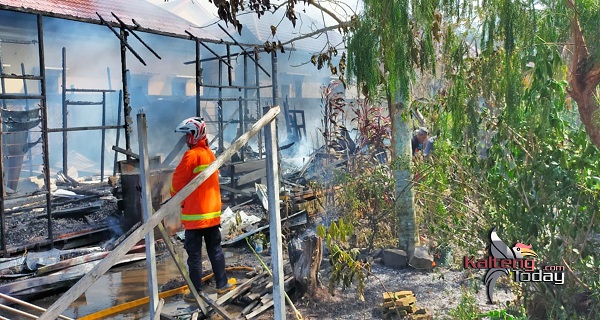 Rumah Ketua RT  di Kecamatan MB Ketapang Kotim  Terbakar