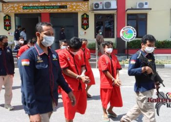 Polda Kalteng Tangkap 9 Kurir Narkotika dan Sita 184 Gram Sabu