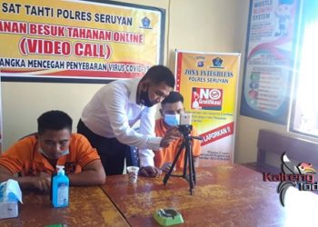 Mantap! Polres Seruyan Buka Pelayanan Besuk Tahanan Daring