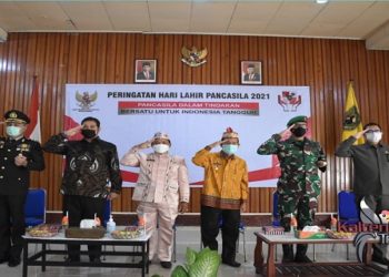 Wabub Bersama Forkopimda Ikut Upacara Hari Lahir Pancasila Secara Virtual