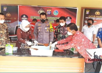 Polres Kotim Musnahkan Sabu 12,99 Gram