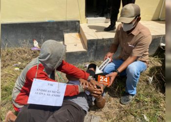 Polisi Gelar Rekonstruksi Pembunuhan Juragan Ternak di Samuda Kotim