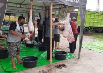 Momen Iduladha, Polres Kotim Sembelih Hewan Kurban