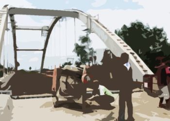 Progres Pengerjaan Jembatan Sei Kahat Kabupaten Gumas Capai 50 Persen