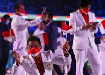 Gagahnya Kontingen Indonesia dalam Pembukaan Olimpiade Tokyo 2020
