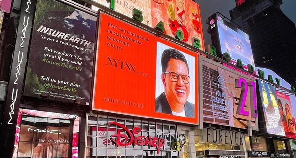 Deretan Pesohor Indonesia Mejeng di Billboard Times Square, Arief Muhammad dkk Antar Brand Lokal ke New York
