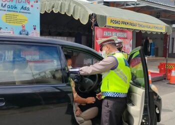 Cegah Penyebaran Covid-19, Sat Lantas Polres Seruyan Sosialisasi