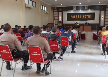 Kapolres Kotim Berikan Pembekalan Casis Diktukba Gelombang II 2021