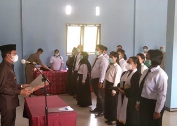 Kini Giliran BPD di 8 Desa Kecamatan Sumber Barito Yang Dilantik