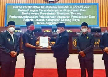 Penandatanganan Keputusan dan Persetujuan Bersama Tentang Pertanggungjawaban APBD 2020