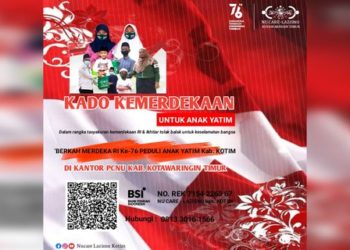 Peringati Kemerdekaan, NU Care LAZISNU Kotim Kado Anak Yatim
