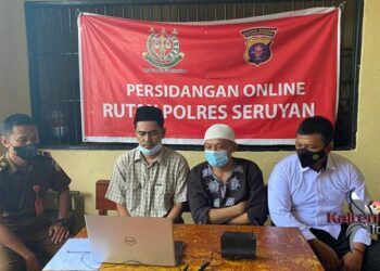 Polres Seruyan lakukan Sidang Online Di Dalam Rutan