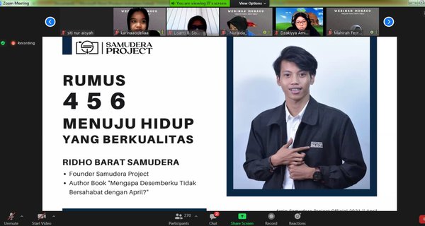 Webianar Monaco Batch# dengan Satfsus Presiden.