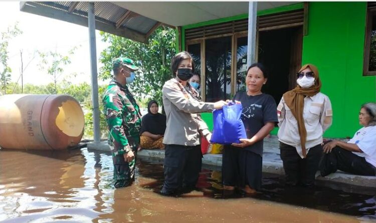 8 KK di Jalan Manunggal Kalampangan Terendam Banjir
