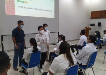 Bupati Pudjirustaty Narang Cek Pelaksanaan SKD CPNS
