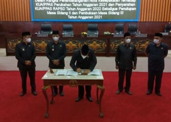 DPRD Mura Bersama Eksekutif Lakukan Penandatanganan Nota Kesepakatan KUA-PPAS