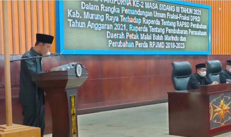 Fraksi PKB Mura : Lakukan Program Jangka Pendek Pada RAPBD Perubahan 2021