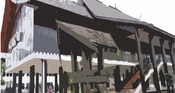 Ilustrasi rumah betang