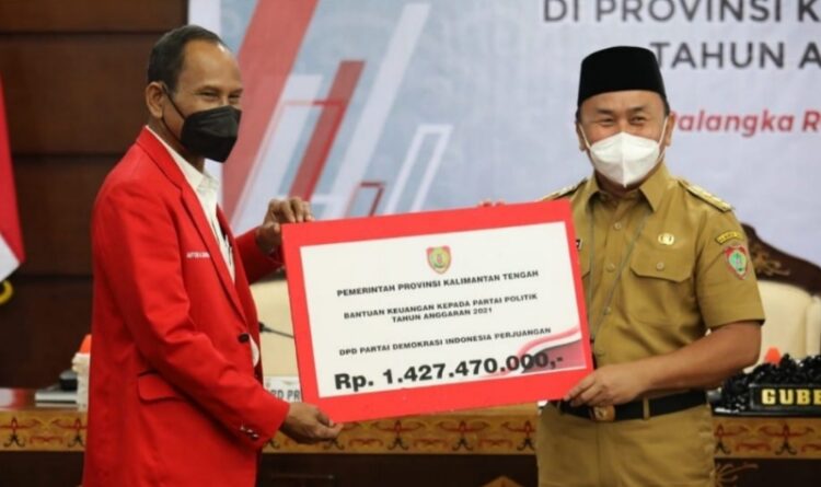 Total Bantuan Parpol di Kalteng Capai Rp. 5,8 Miliar, Gubernur Kalteng Nilainya Masih Kecil 1