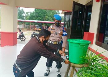 Cegah Covid-19, Polsek Sebangau Tingkatkan Disiplinkan Prokes Internal Mereka