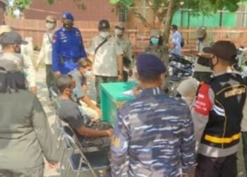 Ditpolair Bersama Satgas Pulang Pisau Lakukan Penerapan Prokes Covid-19