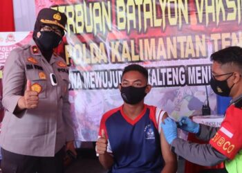 Polda Kalteng Gelar Vaksinasi Di Bukit Batu 1