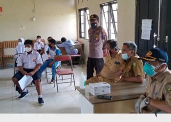 Polsek Rakumpit Amankan Vaksinasi Bagi Pelajar dan Warga
