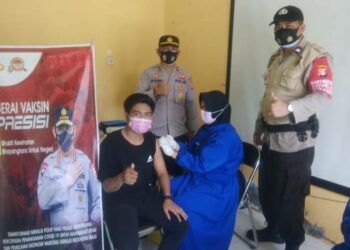 Polsek Seruyan Hilir Laksanakan Patroli dan Pengamanan Vaksinasi Covid-19