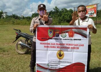 Polsek Seruyan Tengah Gencar Laksanakan Sosialisasi Saber Pungli