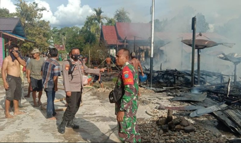 4 Rumah Warga di Kecamatan Tewah Terbakar, 7 KK Kehilangan Tempat Tinggal