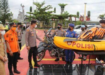 Polres Kapuas Bersama Pemkab Kapuas Apel Kesiapsiagaan Bencana Alam