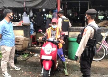 Mewujudkan Masyarakat Tertib Prokes, Satreskrim Polres Seruyan Beserta Anggota Gabungan Laksanakan Ops Yustisi