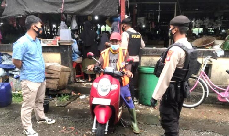 Mewujudkan Masyarakat Tertib Prokes, Satreskrim Polres Seruyan Beserta Anggota Gabungan Laksanakan Ops Yustisi