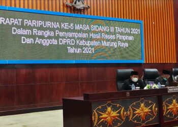 Foto: Pelaksanaan Rapat Paripurna DPRD Mura dalam rangka penyampaian hasil reses masa sidang III