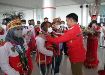 Pemprov Kalteng Sambut Kedatangan Atlet Paralimpik Nasional