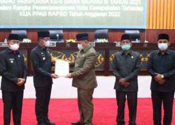 Nota Kesepakatan KUA-PPAS RAPBD Tahun Anggaran 2022 Telah Ditandatangani