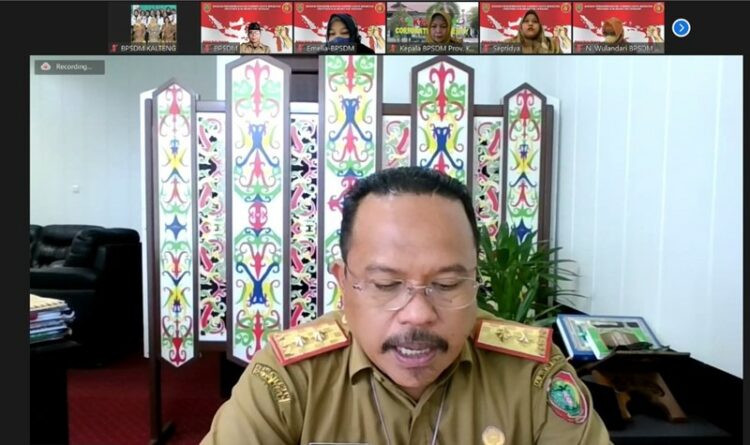 Pj. Sekda Kalteng Buka Diklat Bela Negara Secara E-Learning