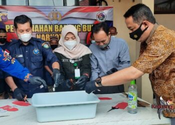 Polres Kotim Musnahkan Sabu 38,23 Gram Dari Operasi Antik