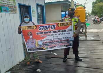 Polsek Mendawai Ingatkan Aktivitas Penambangan Ilegal