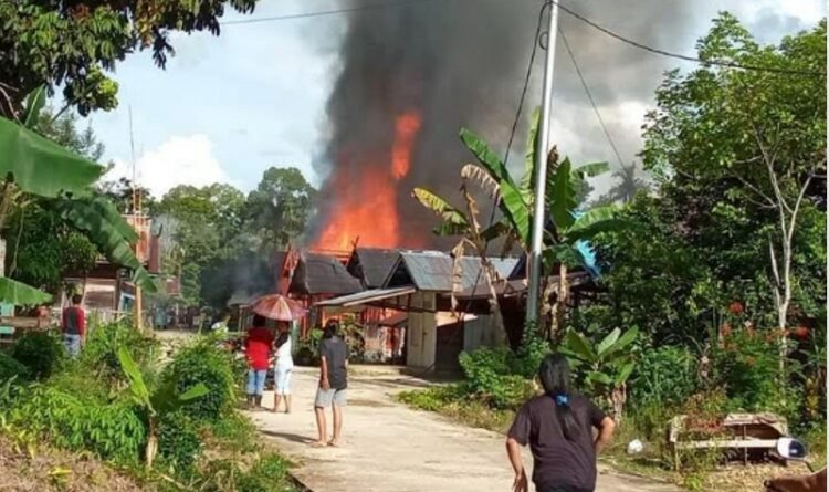 4 Rumah Warga di Kecamatan Tewah Terbakar, 7 KK Kehilangan Tempat Tinggal