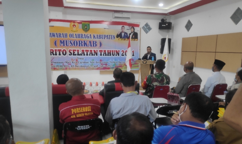 Musorkab Kabupaten Barsel Dibuka Ketua KONI Kalteng