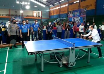 Bupati Kapuas Ir Ben Brahim S Bahat,MM.MT.duel bersama ketua PTMSI Kalteng Habib Ismael Bin Yayah.