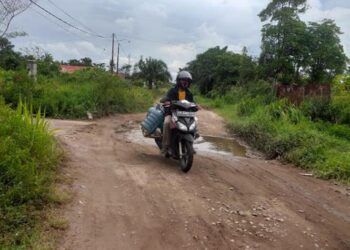 Jalan Rusak Parah, Warga Baamang Akan Tanam Pohon Pisang dan Sebar Benih Ikan