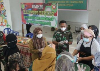 Kodim 1016/Plk Berikan Pelatihan Kampung Berkah Bagi UMKM Kalampangan