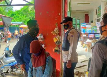 Meminimalisir Positif Covid 19, Polres Seruyan Operasi Ops Yustisi di Pasar Saik