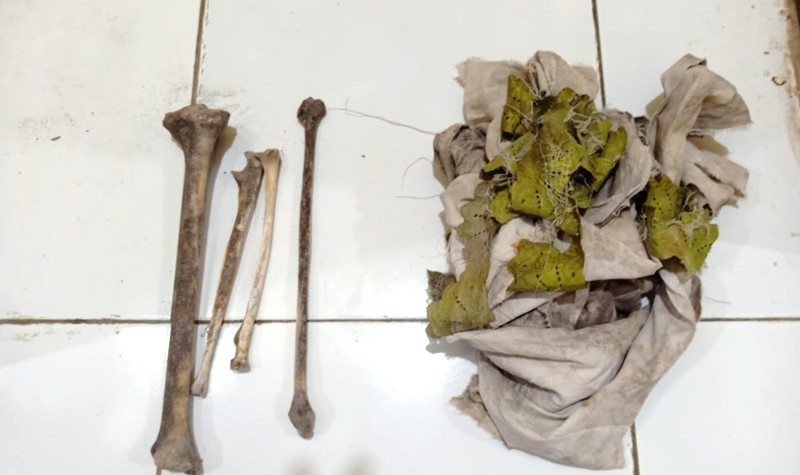 Ngeri, Warga Cempaga Kotim Temukan Tulang Manusia Saat Mengaduk Semen