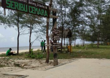 Pantai Seribu Cemara Desa Sungai Bakau salah satu destinasi wisata yang ramai di kunjungi