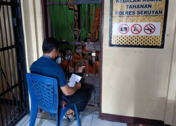 Polres Seruyan Lakukan Pendataan Vaksinasi Tahanan