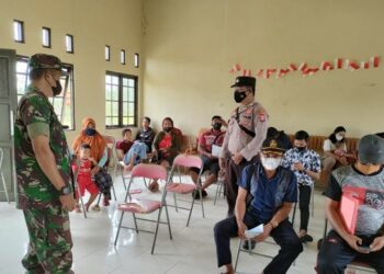 Suasana pelaksanaan pengamanan Program Jebol di Wilayah Hukum Polsek Rakumpit. (Ist) q